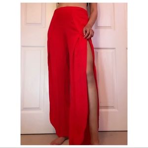 Lightweight High-Waisted Flowy Pants